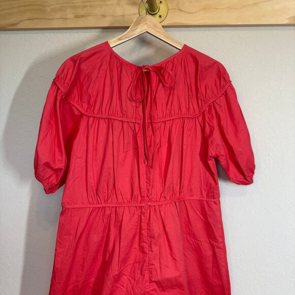 Women's Nasty Gal Back in a Mini Deep Pink Tiered Short Sleeve Dress Size 4 NEW - Picture 8 of 9